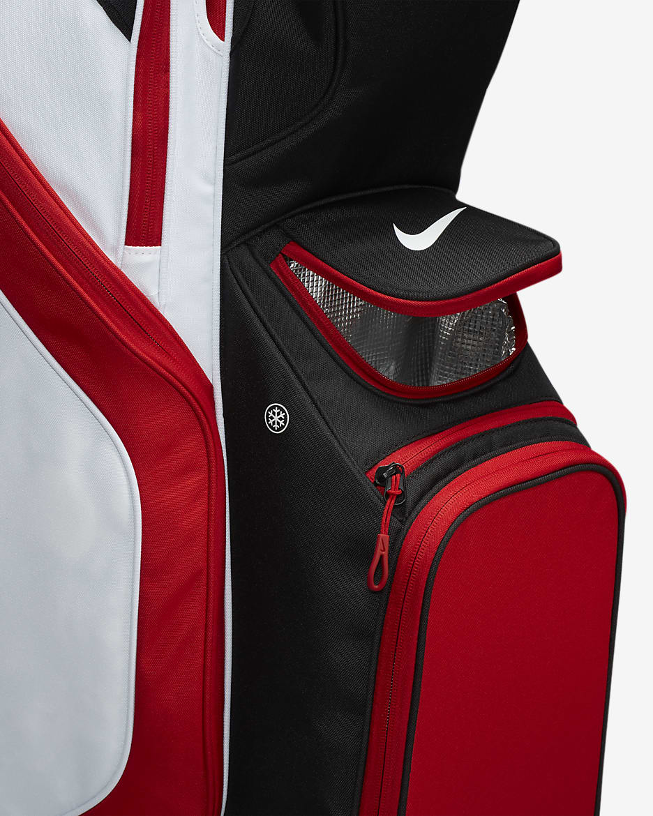 Nike Sport Red Black 14 Way Golf Bag Including shops Rain Cover